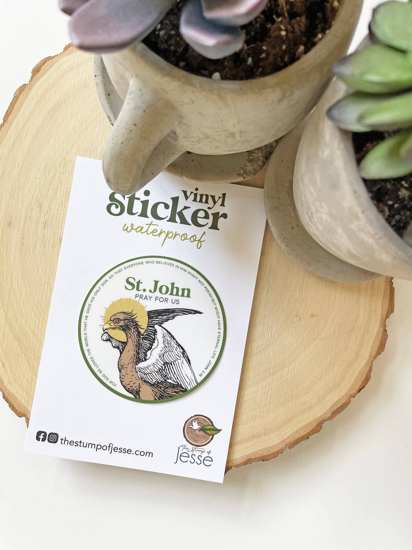 St. John Symbol Waterproof Catholic Sticker