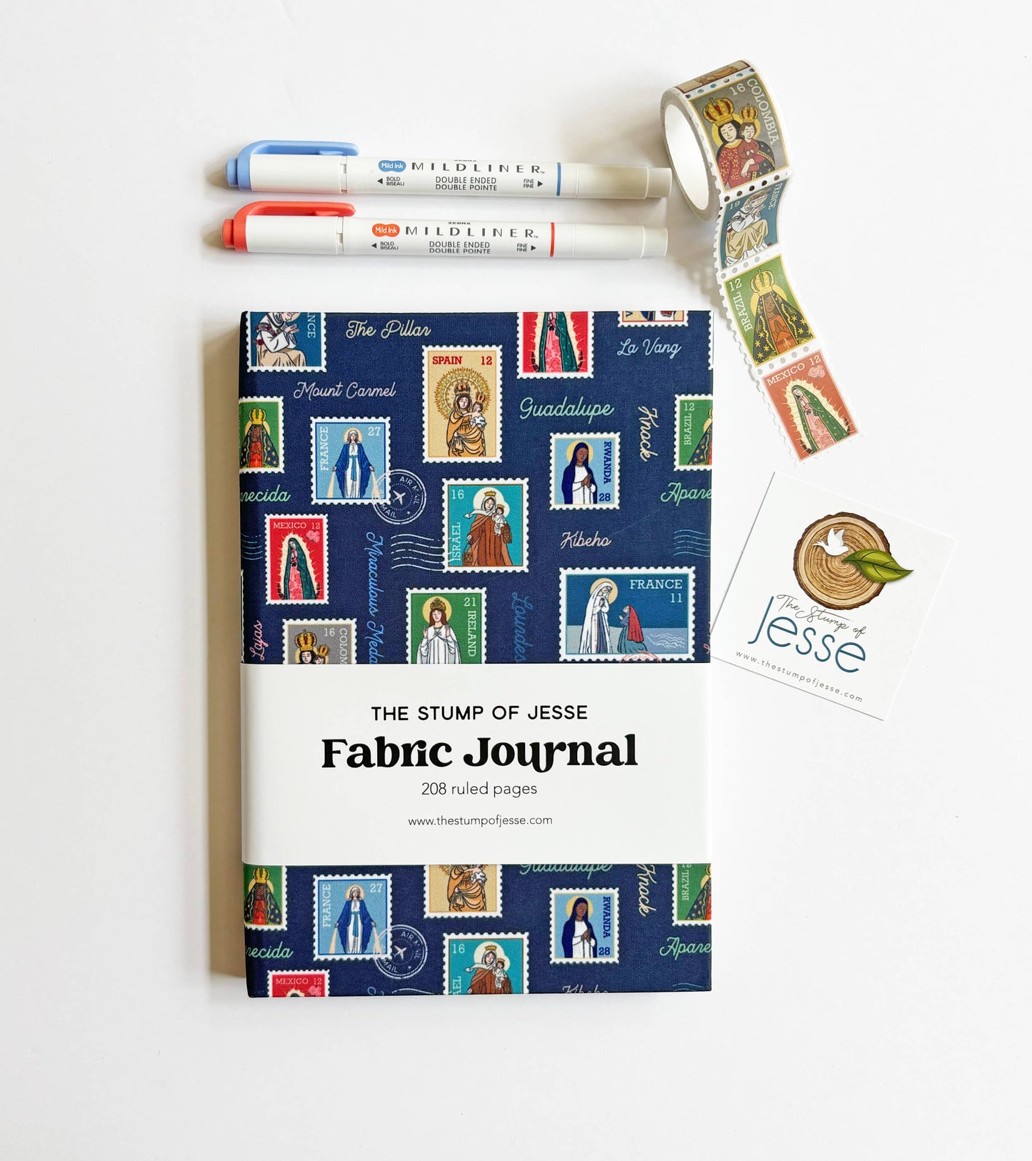 Ave Maria Post FABRIC Hardcover journal