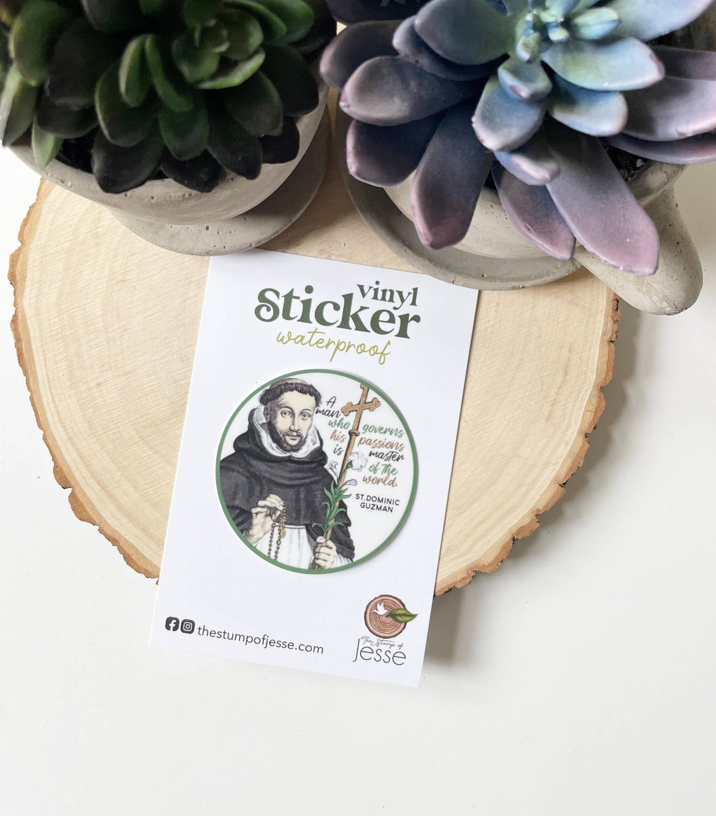 St. Dominic Guzman Waterproof Catholic Sticker