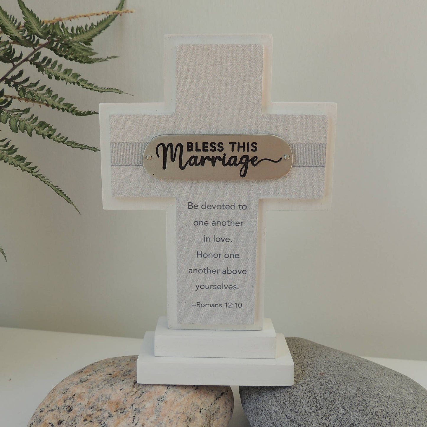 Bless This Marriage Standing Cross