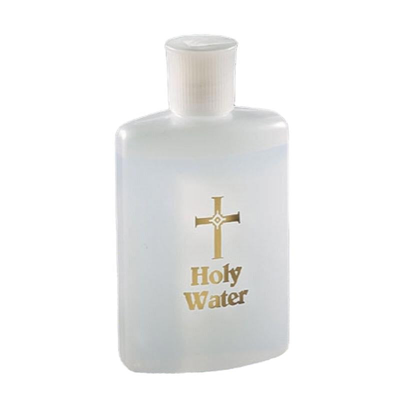 Gold Lettering Holy Water Bottle 4oz