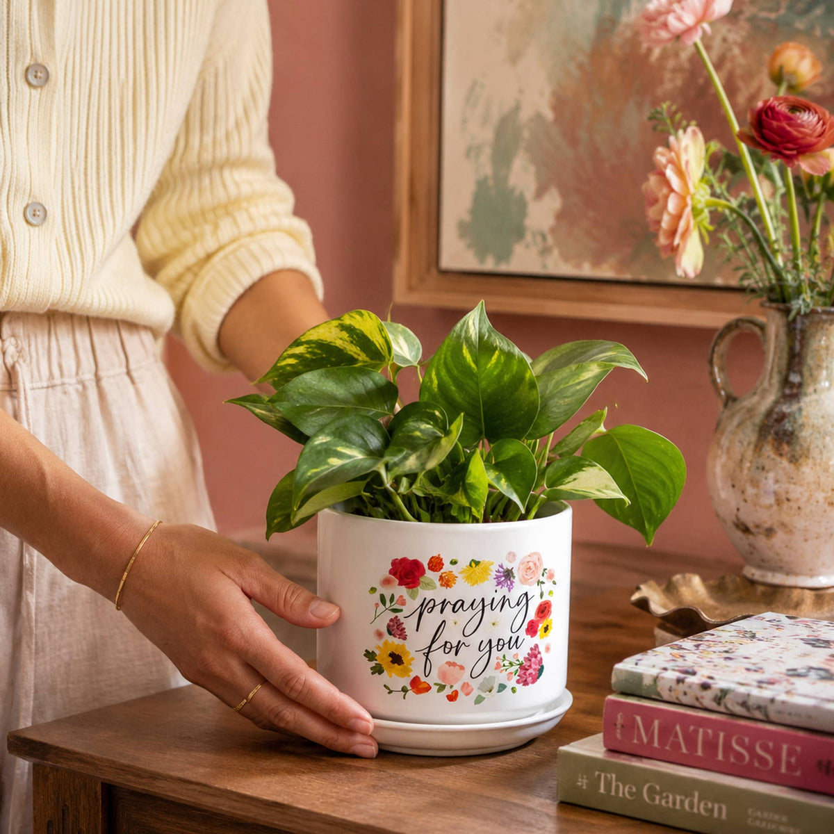 LCP Planter Floral Praying For You
