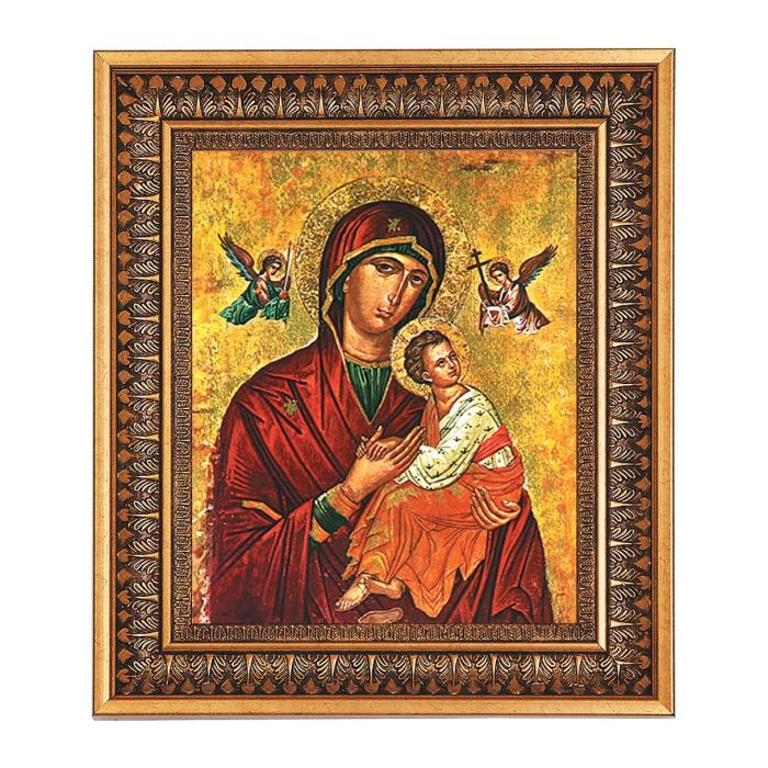 8" x 10" O.L. of Passion Print in a 11.5" x 13.5" Vintage Bronze with Acanthus Leaves Frame with Velvet Backing Easel and Glass