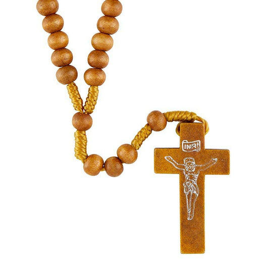 Wood Bead Crd Rosary