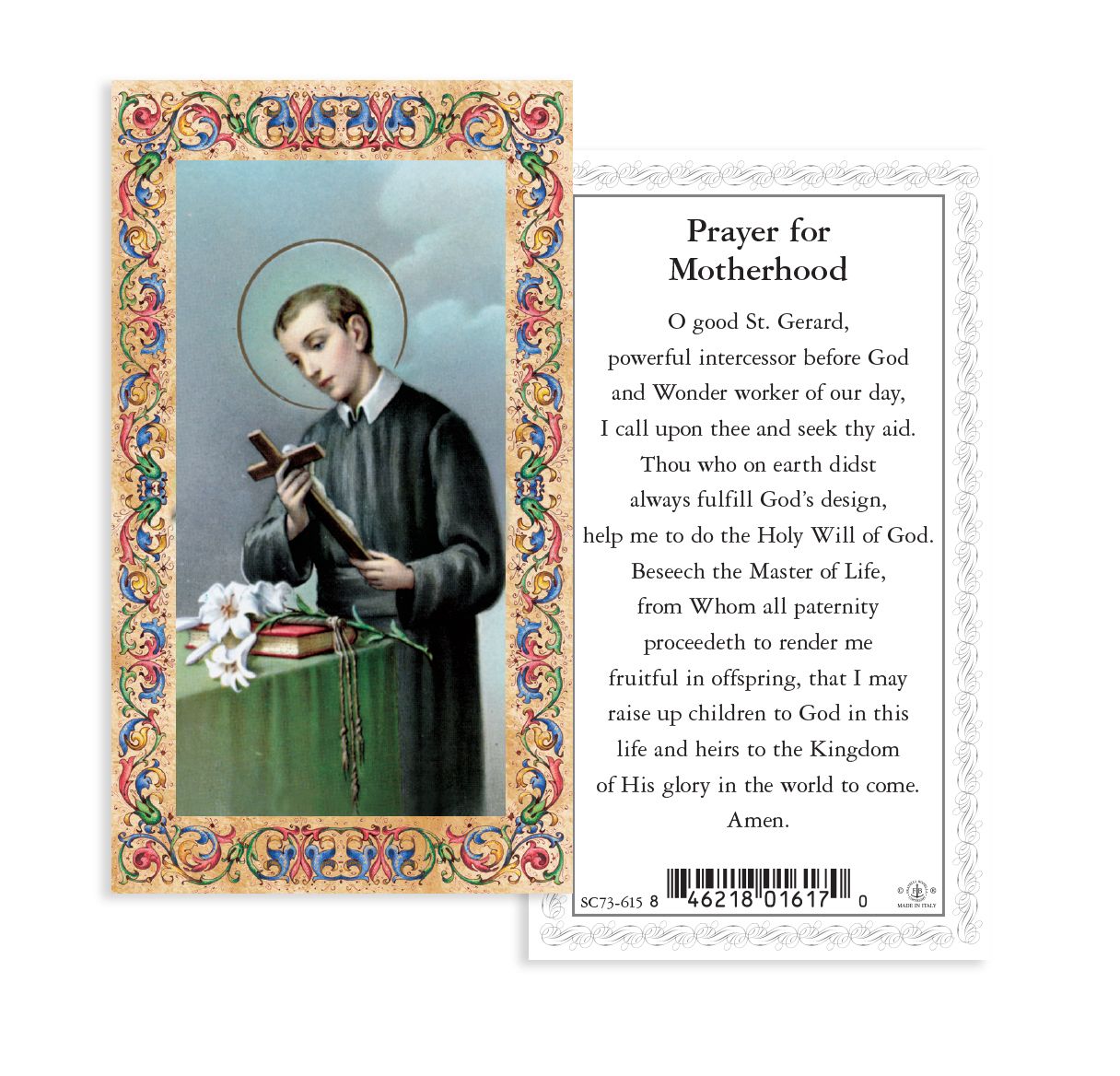 4" Cold Cast Resin Hand Painted Statue of Saint Gerard in a Deluxe Window Box