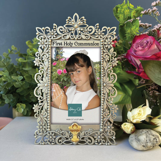 First Holy Communion Floral Picture Frame