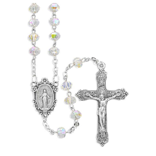 6mm Deluxe Faceted Crystal Bead Rosary