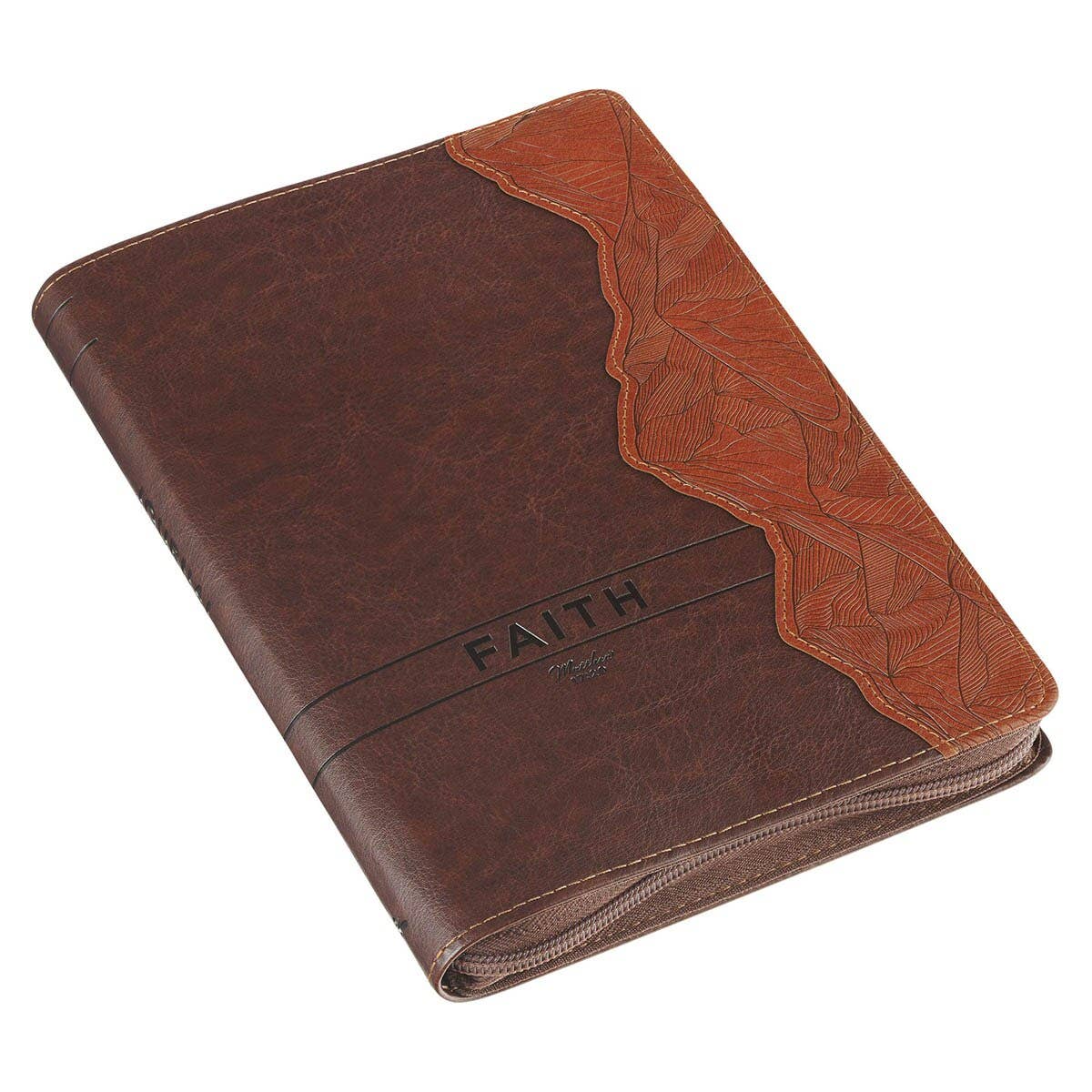 Zip Brown Faith Mountains Zip Journal