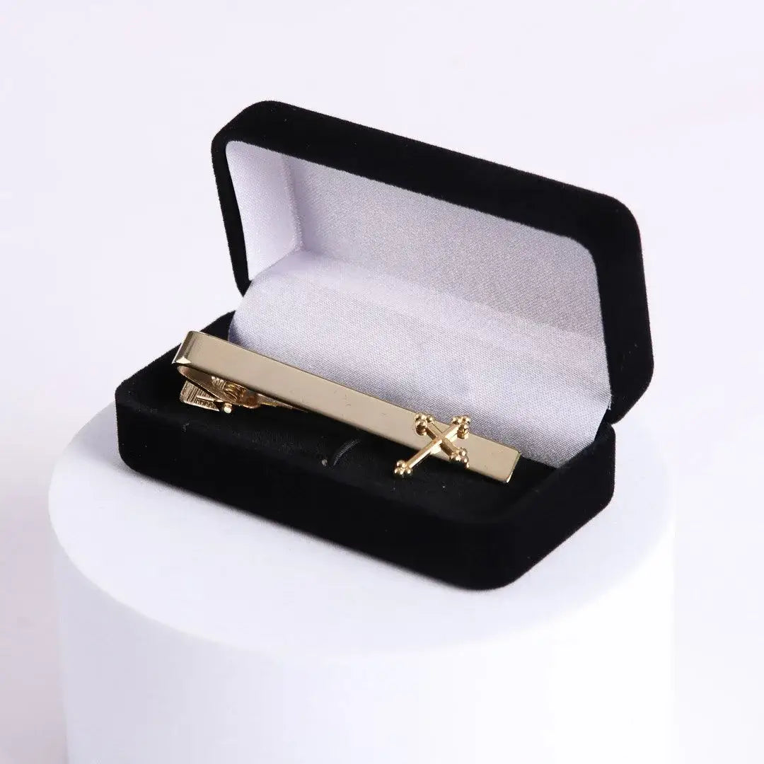 Tie Bar - Cross - Gold