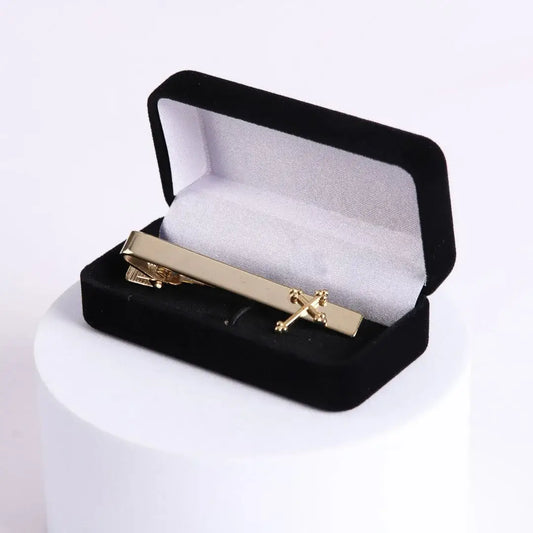 Tie Bar - Cross - Gold