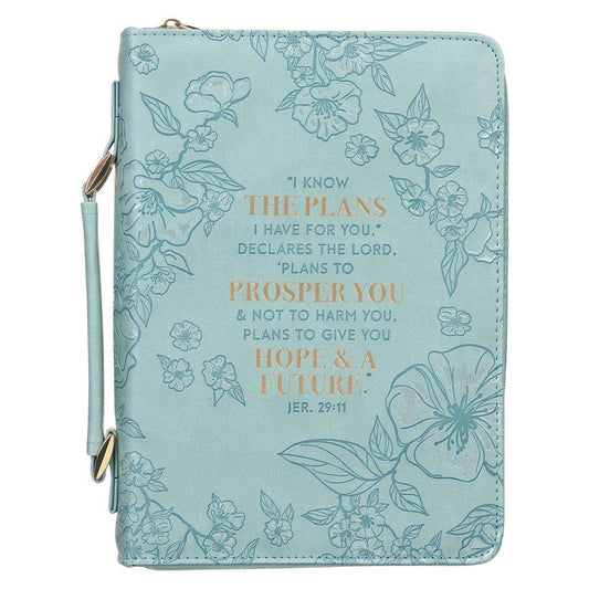 Bible Cover Fashion Teal I Know the Plans Jer. 29:11
