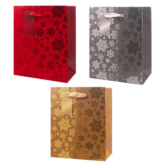 Christmas Gift Bags – Foil Accents,Handles(Multi-Size)