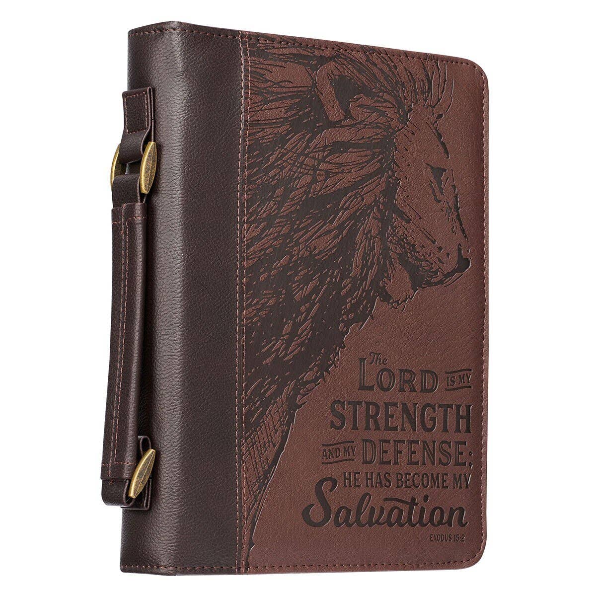 Bible Cover Classic Two-tone Lord is My Strength Ex. 15:2