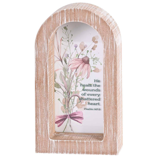 Framed Arch He Heals The Wounds 5X8