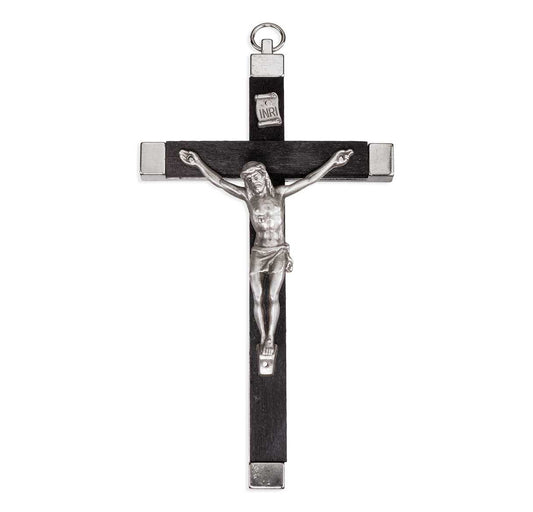 5 1/2" Black Wood Bound Crucifix