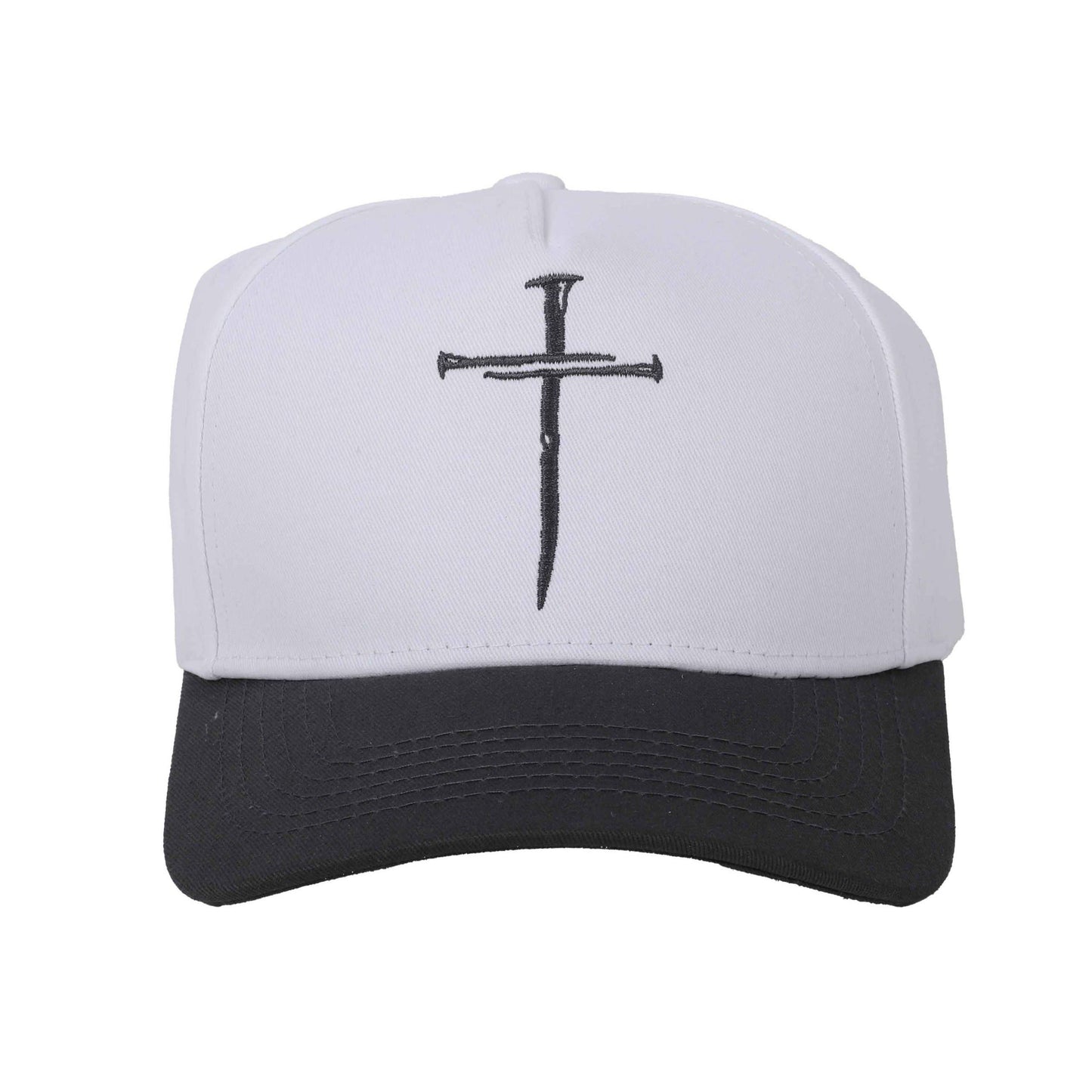 Hat - Cross Of Nails - Grey/White