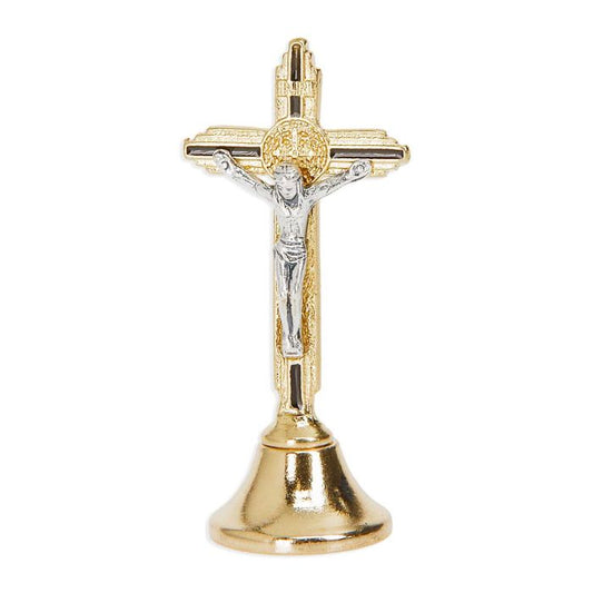 Gold and Black Standing Crucifix