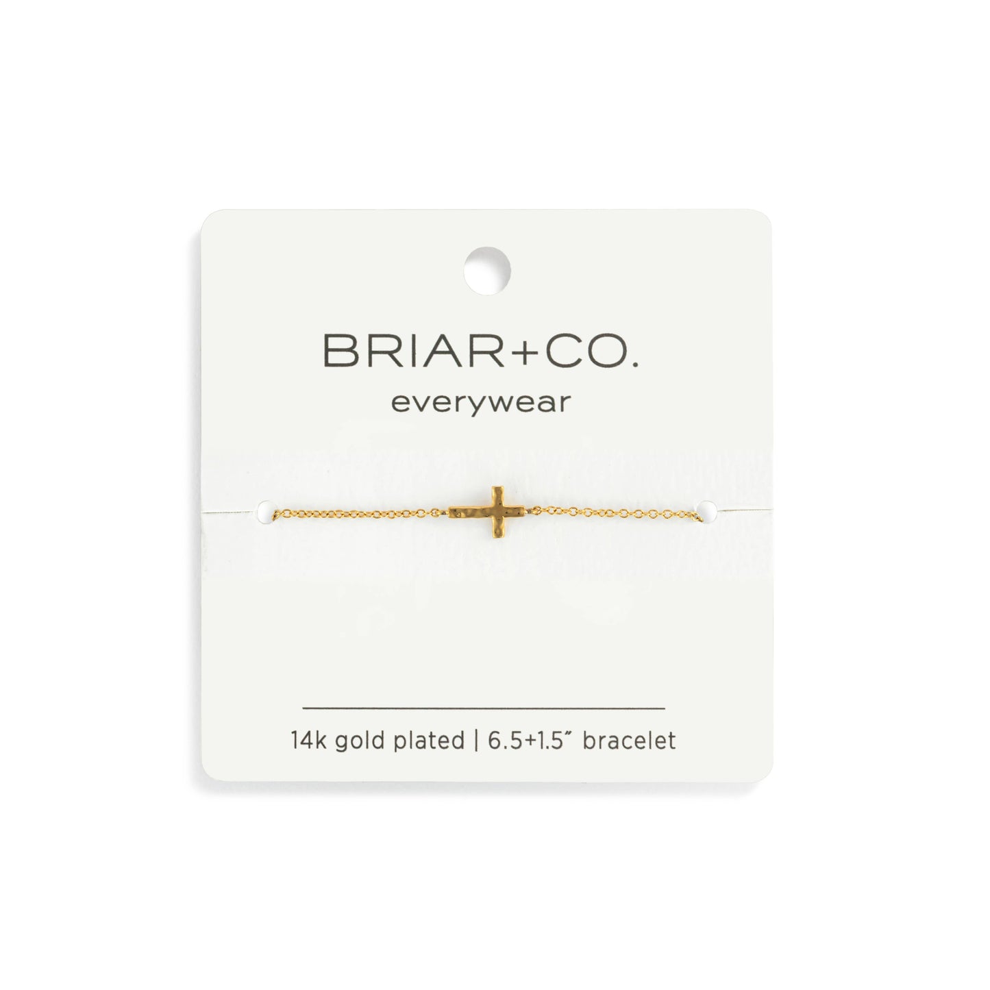 Gold Cross Charm Bracelet - 6.5in