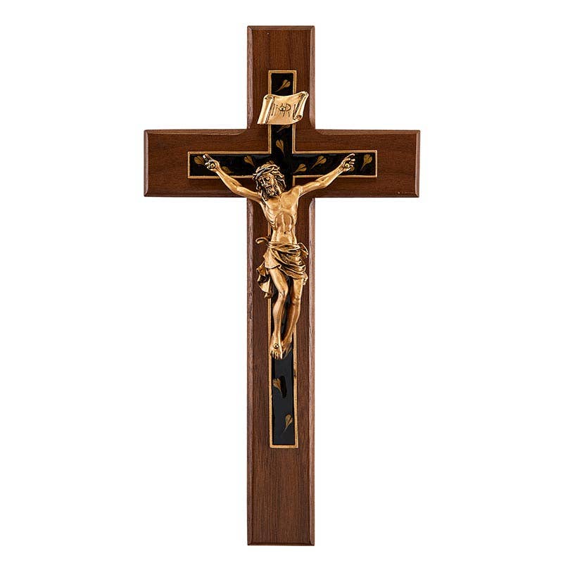 10' Walnut Crucifix Overlay