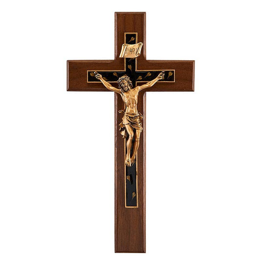10' Walnut Crucifix Overlay