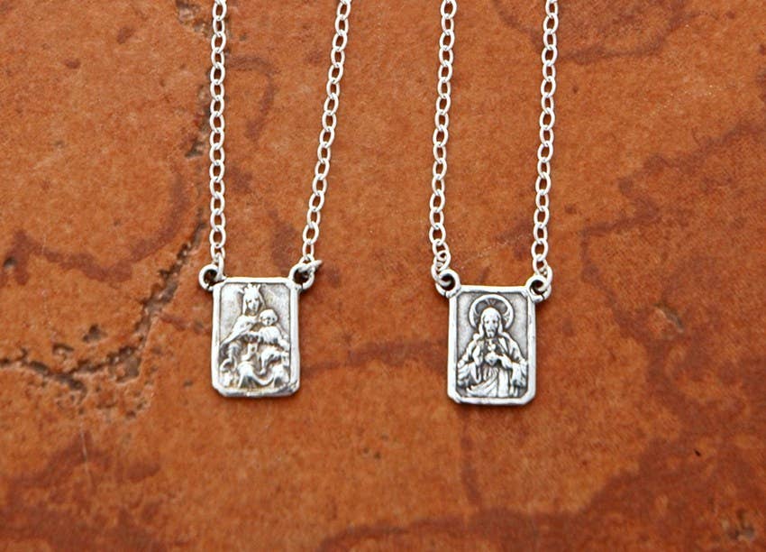 Sterling Silver Scapular Small