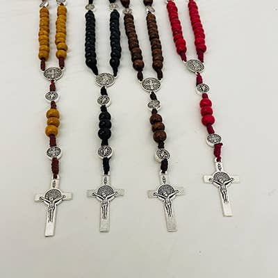 St. Benedict Wooden Rosary      