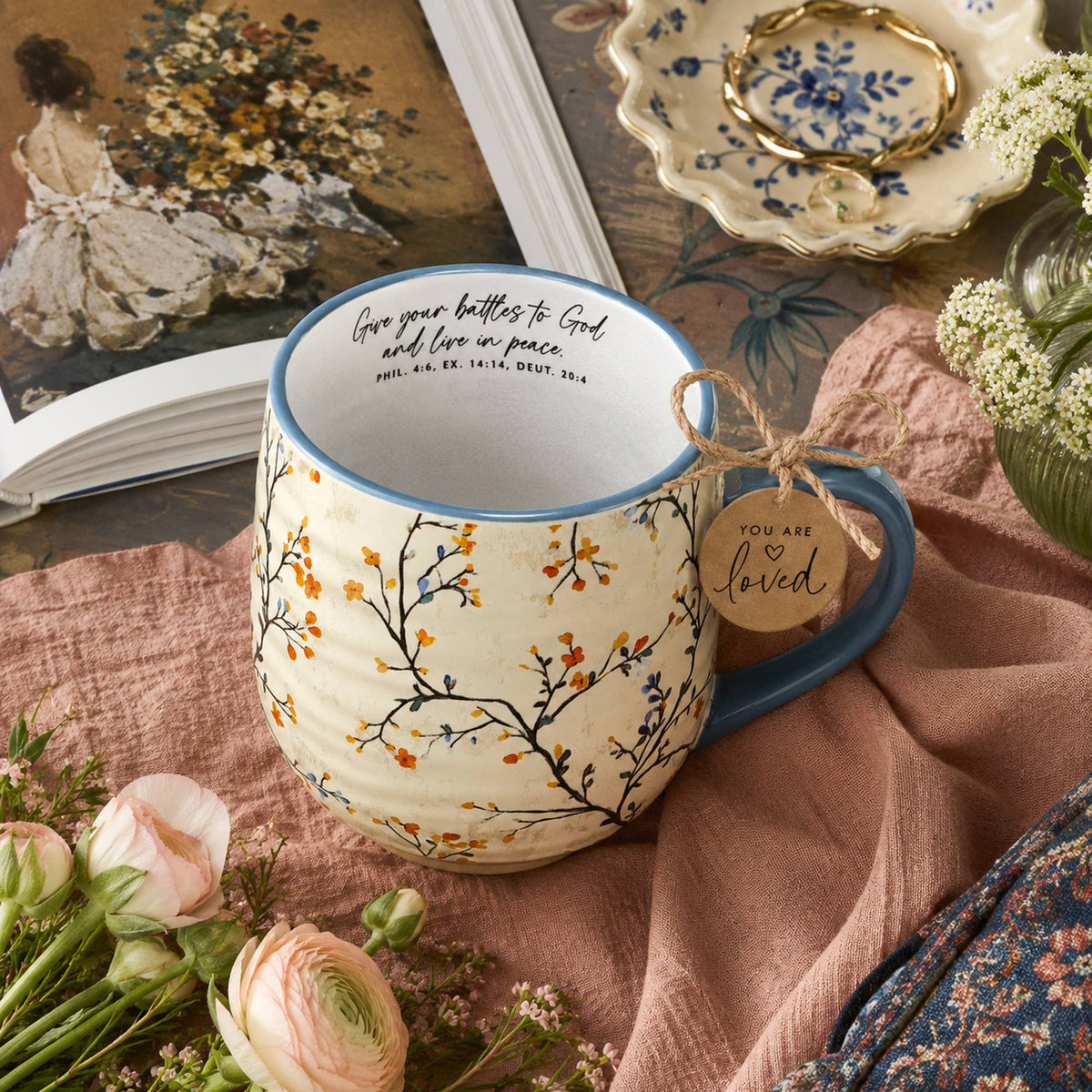 Give Your Battles Mug Blooming Joy