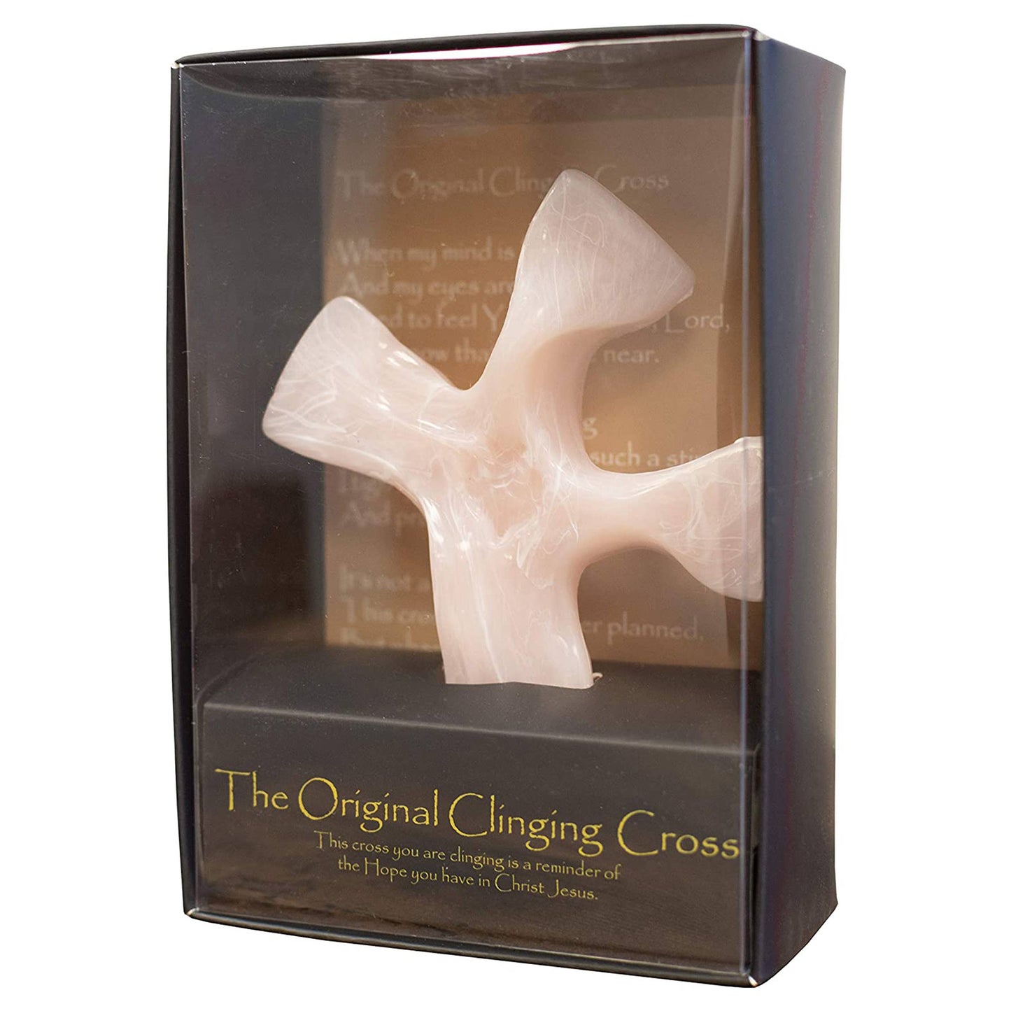 Rose Quartz Clinging Cross