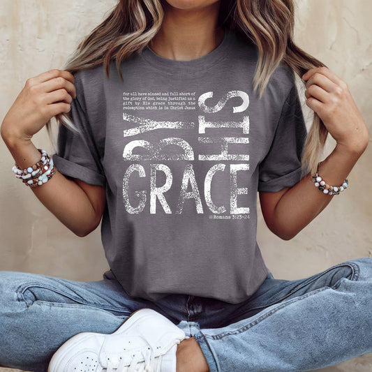 By His Grace Christian Tee (CLOSEOUT)