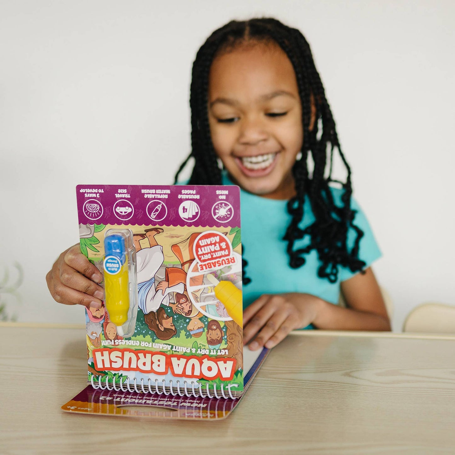 New Testament #2 Aqua Brush Activity Book, Reusable Travel Activity