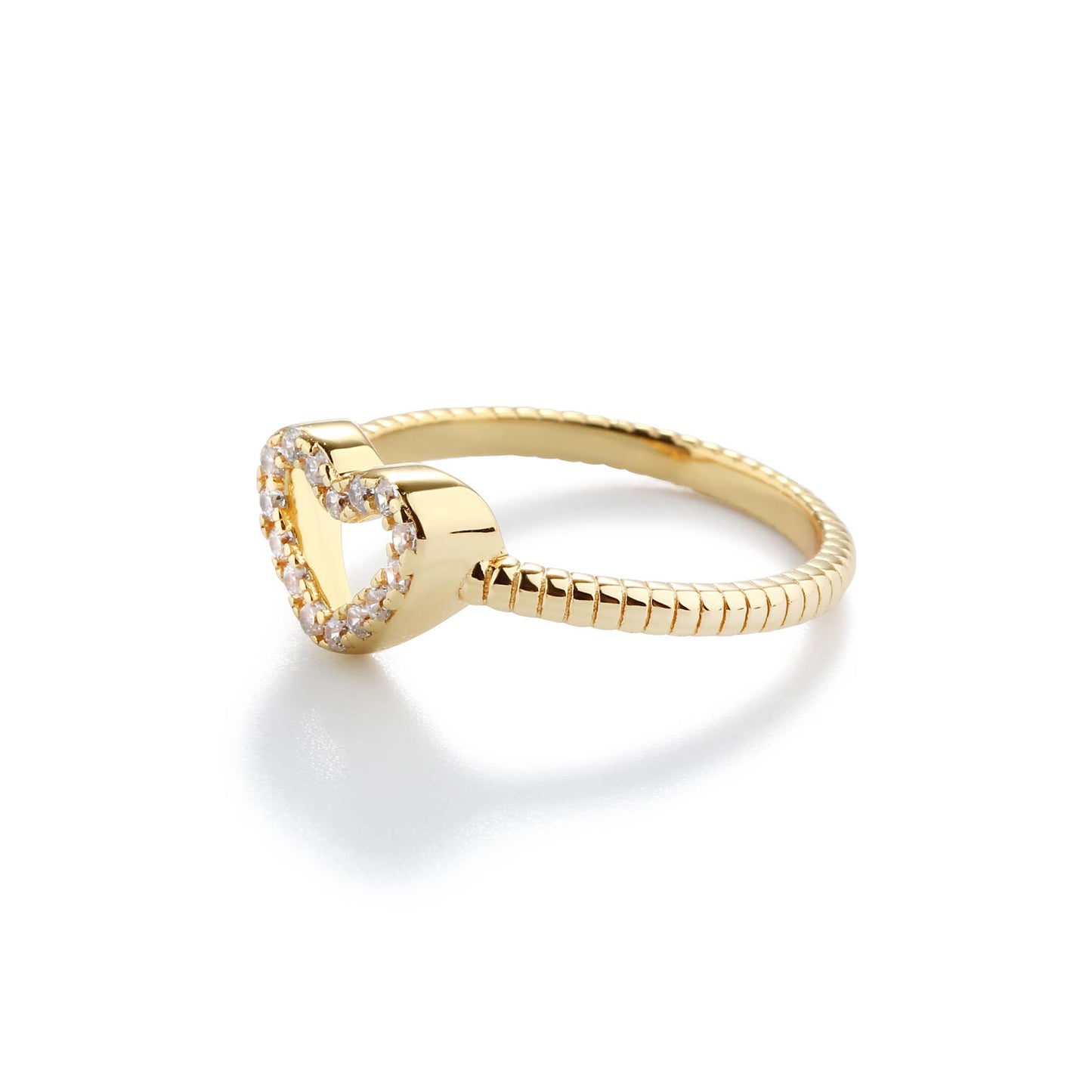 Little Girls 14k Gold-Plated Open Heart Baby Ring