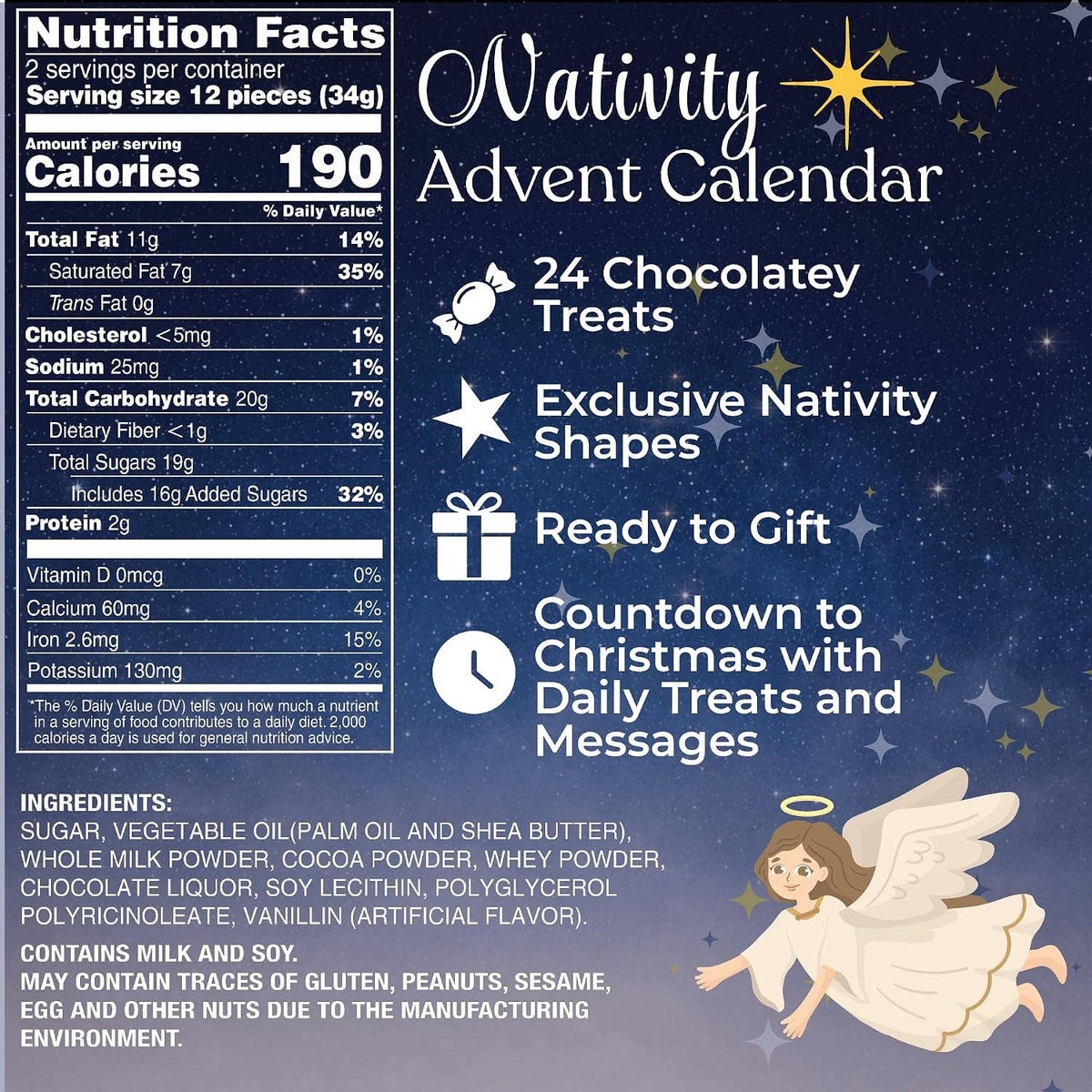 Nativity Chocolate Advent Calendar, 24 Days