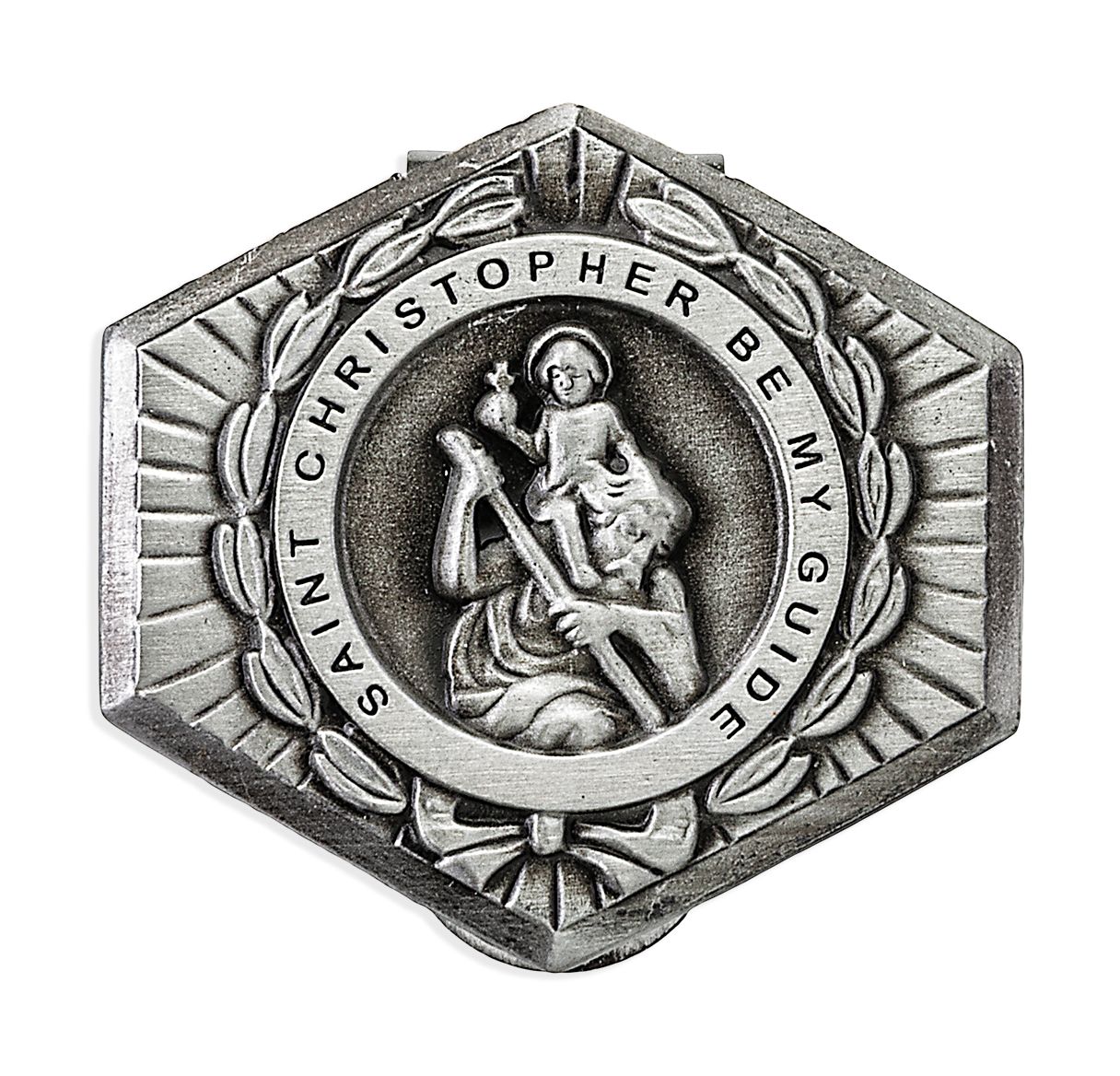 Saint Christopher Auto Visor Clip