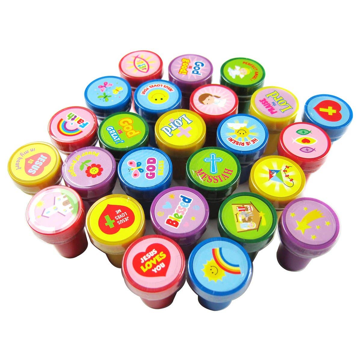 50 Pcs Religious Assorted Stampers for Kids
