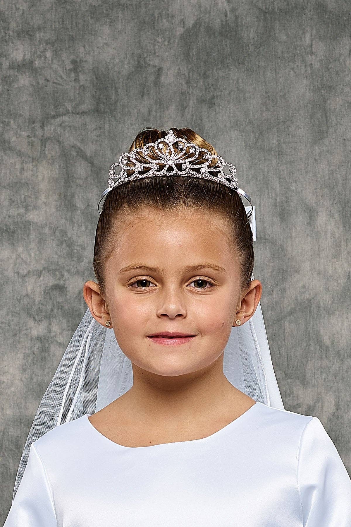 Rhinestone Tiara Veil