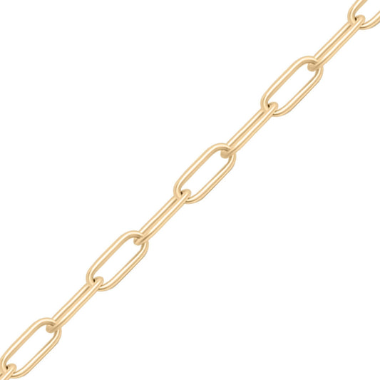 14K Gold Plated Sterling Silver Paperclip Chain -By The Foot
