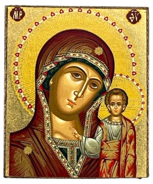 Virgin Mary of Kazan Silk Screen Icon Freestanding