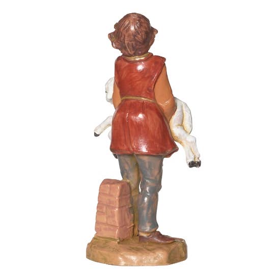 5" Scale Ari, Young Shepherd With Sheep Nativity Figure