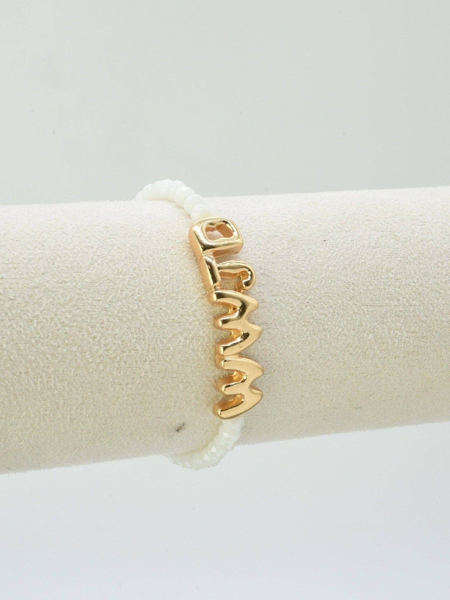 CB2309 WWJD Glass Bead Bracelet