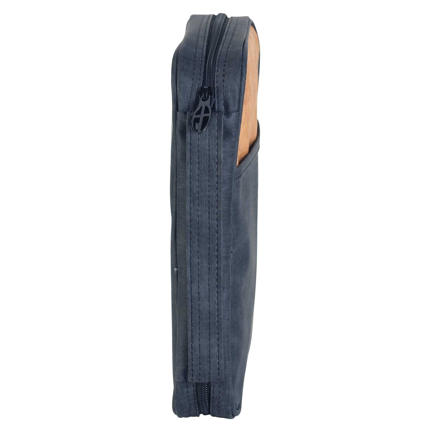 Bible Cover Black & Tan With Cross Large Print