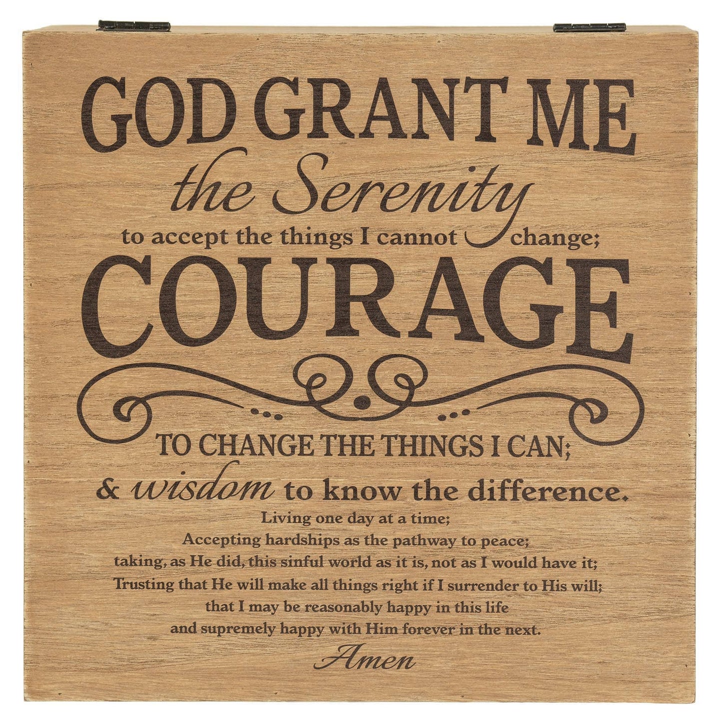 Keepsake Wood Box Serenity Prayer