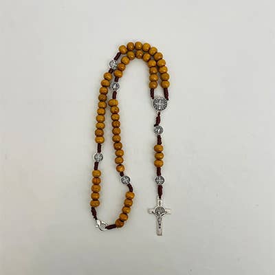 St. Benedict Wooden Rosary      