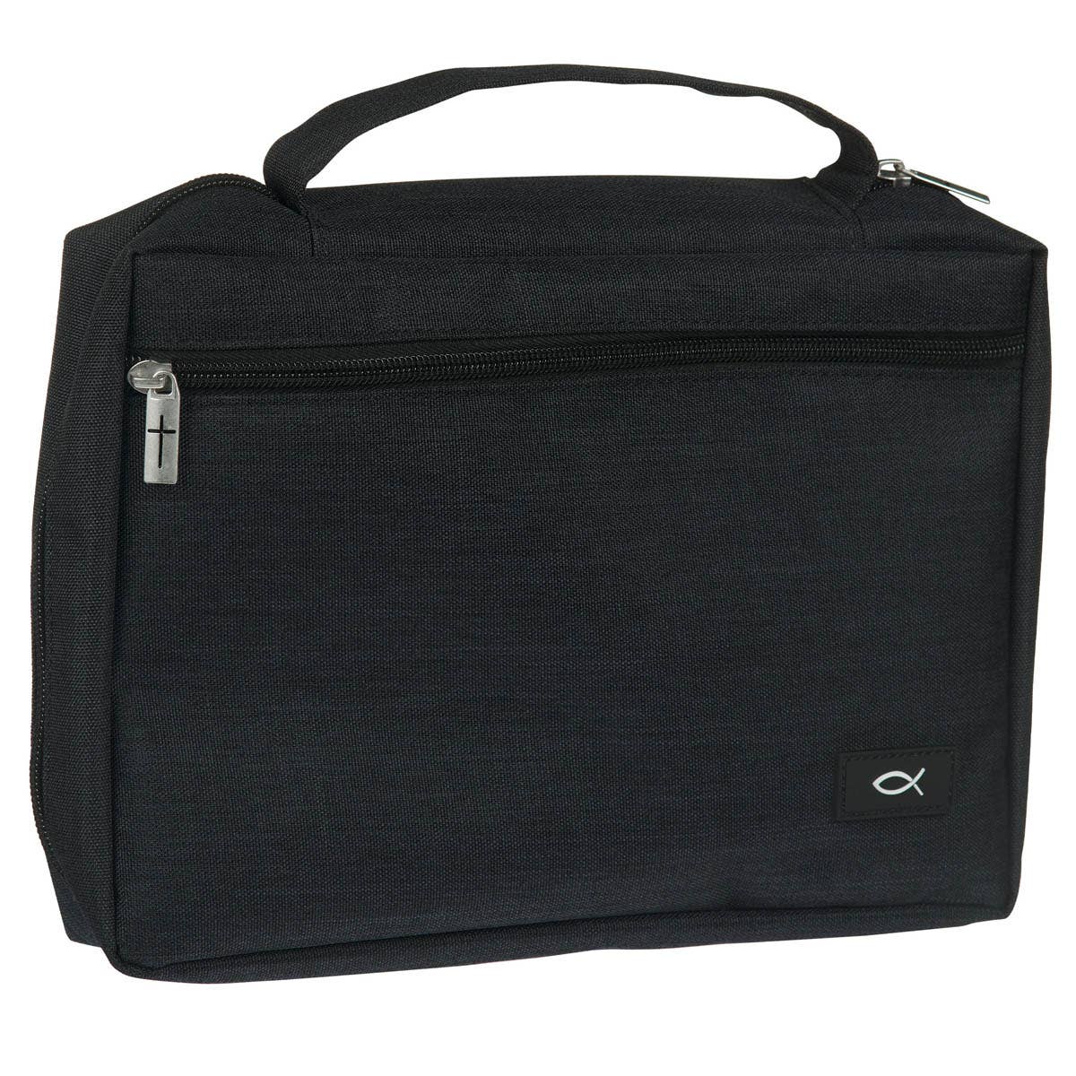 Bible Cover Value Black Ichthus Patch