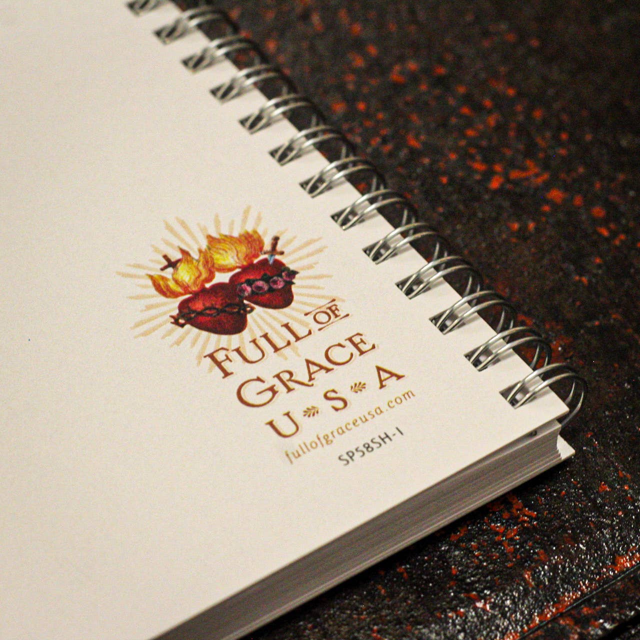 Two Sacred Hearts (black) Journal
