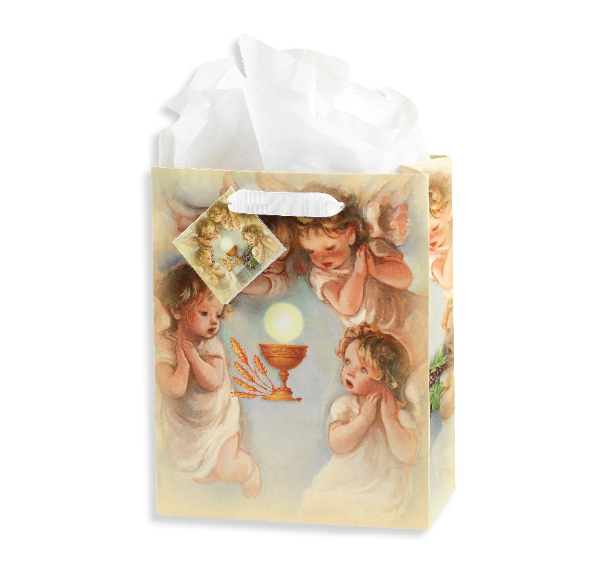 First Communion Angels Gift Bag with Tissue