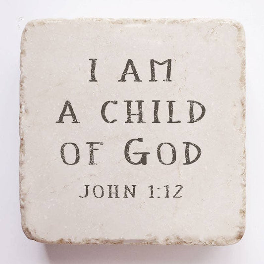 578N | John 1:12 Stone Block