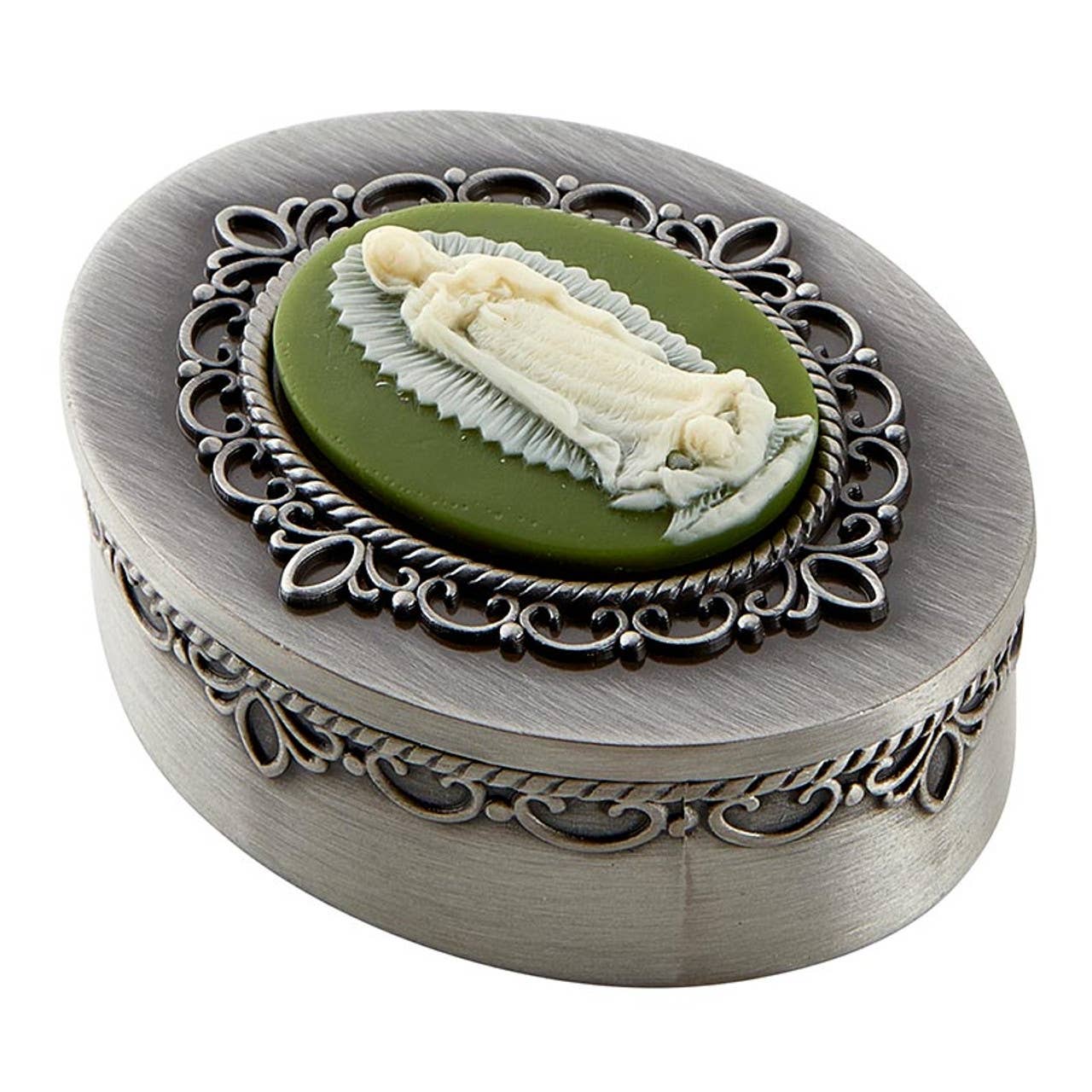 Our Lady Of Guadalupe Cameo Rosary Box
