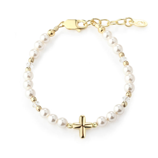 14K Gold-Plated Cross Bracelet