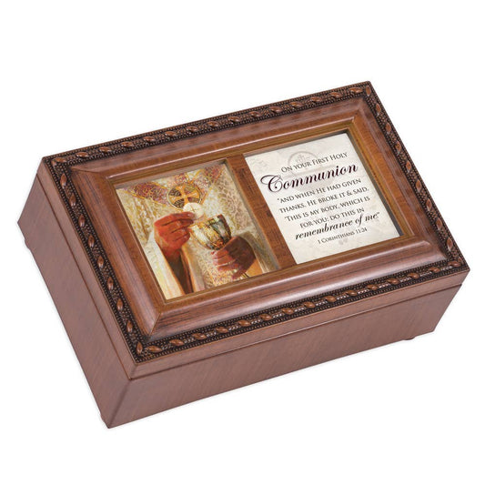 On Your 1st Communion Petite Music Box