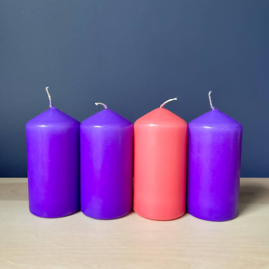 Set of 4 Advent Votive Candles